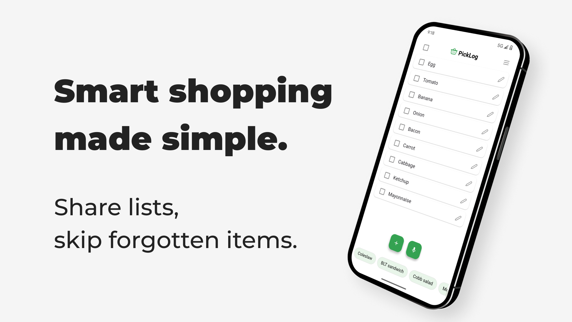 A simple and easy-to-use shopping list app